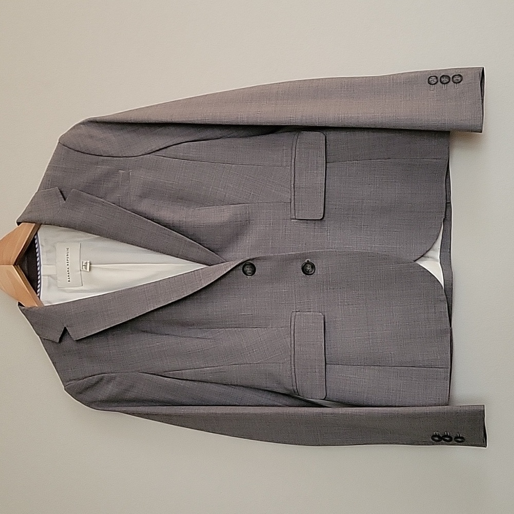 Banana Republic Blazer Suit Jacket Wool Gray Size 4